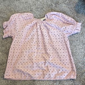 Universal thread lilac eyelet top - size large